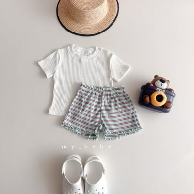 my_bebe22｜(80-120cm) 條紋捲邊套裝8