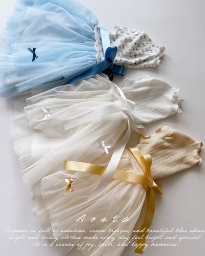 AOSTA65｜(6m-5y) 3款山茶花蕾絲連身裙1