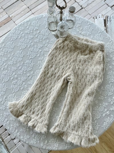 Monpetitbebe16｜(70cm-110cm) 荷葉邊起毛喇叭褲19