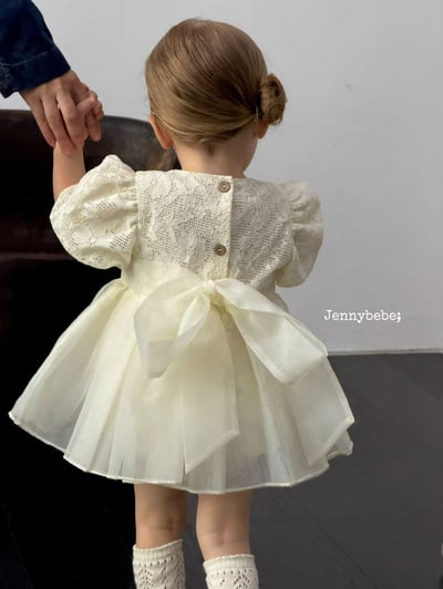JE750｜(66-90cm) 針織花藤緞帶包屁衣2