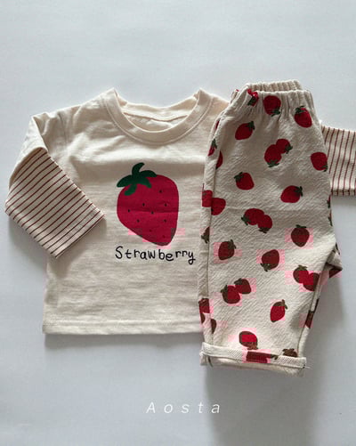 AOSTA01｜(6m-5y) 草莓梨子假兩件式上衣18