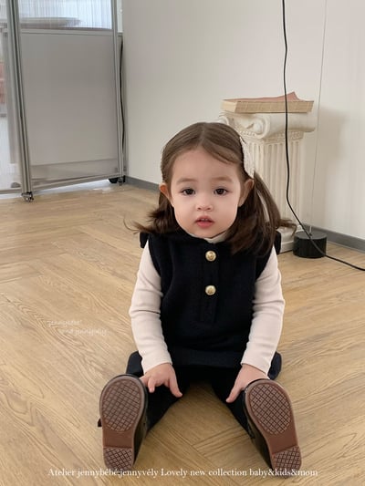 JE 649｜(80-110cm)  洋氣小香風背心裙17