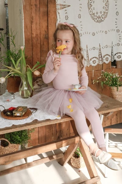 FLO27｜(75-140) 5色荷葉飛袖上衣5