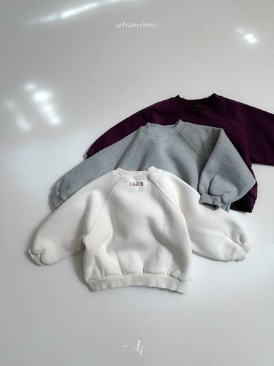 AT38｜(70-110) PARIS 刺繡落肩厚棉休閒上衣6