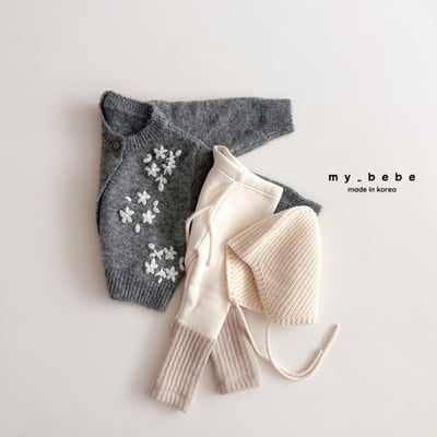 my_bebe04｜(-12m-7y) 花朵刺繡開襟外套9