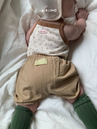 lala land02｜(3m-18m) 3色口袋棉質短褲1