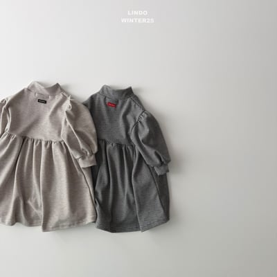 Lindo69｜(80cm-125cm) 高領條紋洋裝6