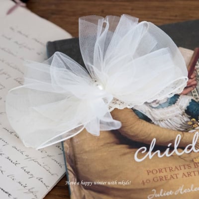 M-KIDS14｜(55-95cm) 2色蝴蝶薄紗髮帶/珍珠圖騰髮帶4