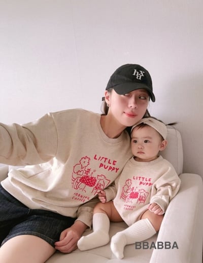 BBABBA06｜(60cm-83cm-mom) 2色韓系印花包屁衣/休閒上衣3