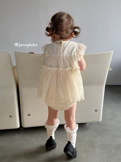 JE705｜(66-90cm) 法式蕾絲洋裝包屁衣2