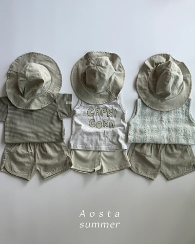 AOSTA01｜(6m-5y) 2色無袖格子襯衫3