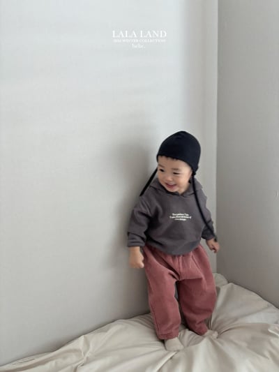 lala land39｜(60cm-83cm) 2色簡約英字連帽休閒上衣4