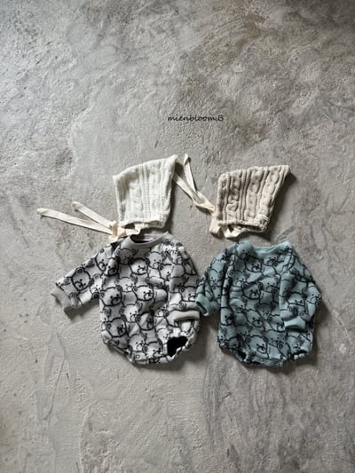 Bloom.b10｜(0m-24m) 小熊針織包屁衣2