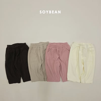 Soybean42｜(75cm-118cm) 剪裁刷毛直筒長褲3