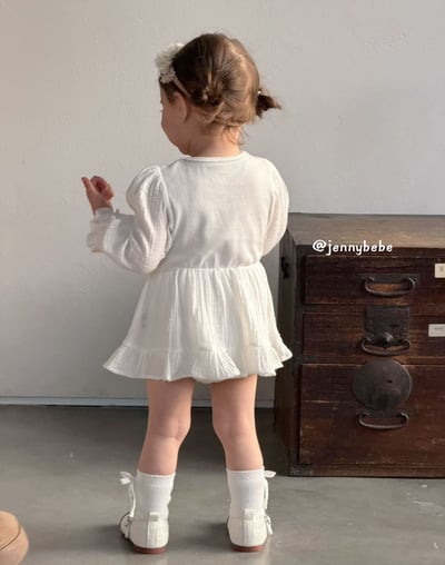 JE703｜(66-90cm) 棉紗荷葉洋裝包屁衣8