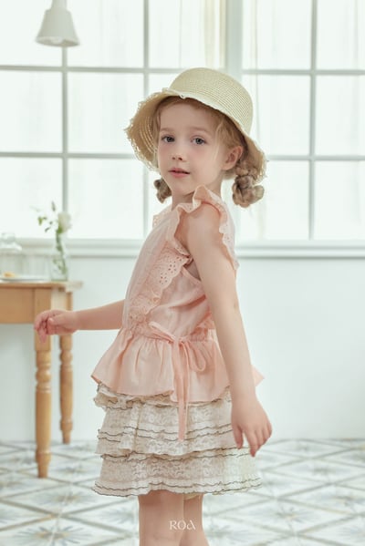 ROA28｜(6m-18m) 2色蕾絲層次蛋糕短褲8