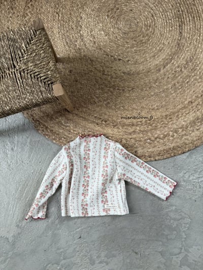 Bloom.b25｜(85cm-125cm) 兔子草莓捲邊上衣13