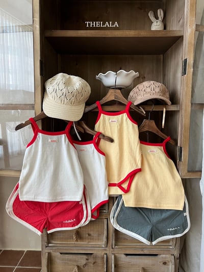 thelala65｜ (0m-18m) 滾邊無袖包屁衣4