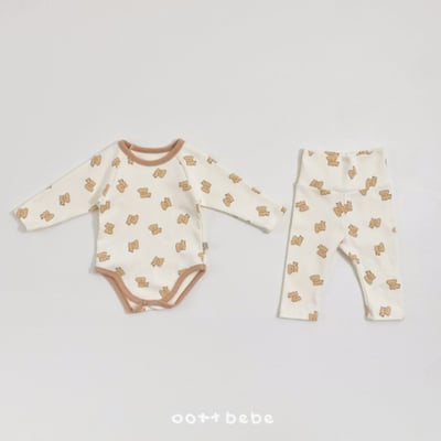 Oottbebe13｜(0m-12m) 狗狗棉質居家包屁衣褲子套裝10