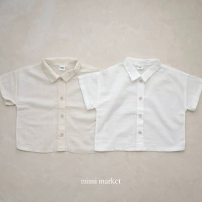 mimi market32 (75-90cm)  素色亞麻襯衫1