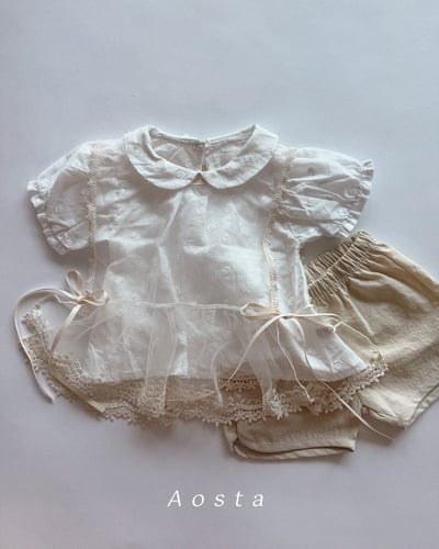 AOSTA58｜(6m-5y) 2款翻領泡泡袖上衣11