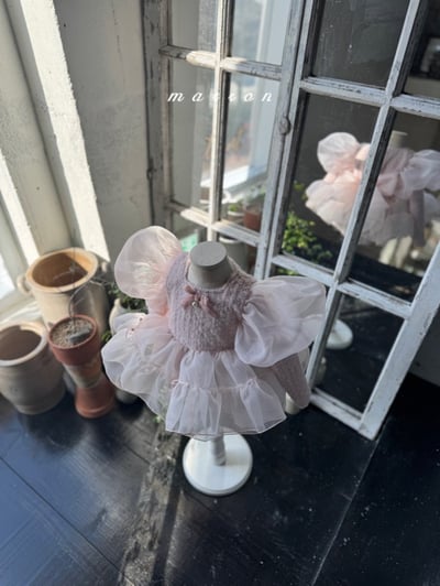 Marron 63｜(3m-18m) 公主蓬蓬袖袖洋裝包屁衣19