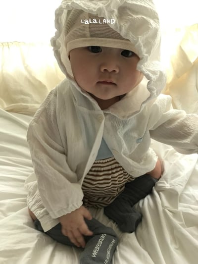 lala land03｜(3m-18m) 2色可拆式吊帶條紋燈籠褲6