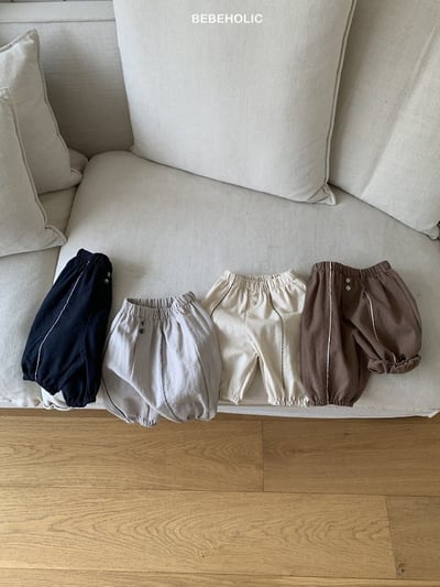 Bebe holic03｜(3m-18m) 簡約亞麻褲2