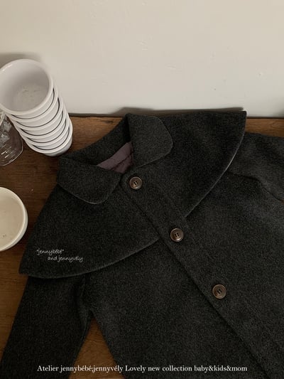 JE 638｜(80-110cm)  復古翻領大衣3