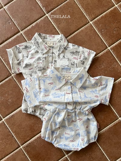 thelala58｜ (0m-18m) 鐵塔印花有領包屁衣8