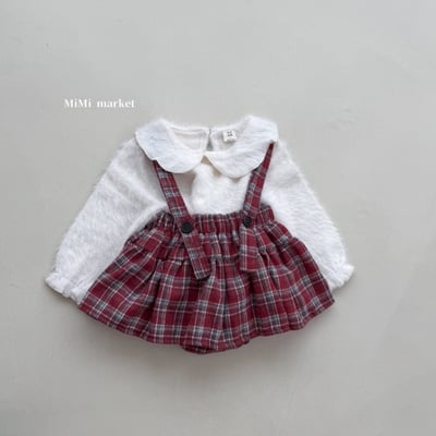 mimi market21 (65-85cm)  格紋吊帶裙6