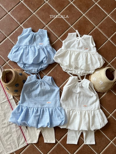 thelala67｜ (0m-18m) 無袖綁帶氣球洋裝包屁衣5