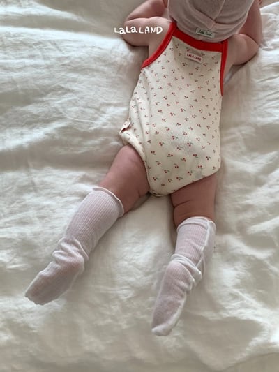 lala land21｜(3m-18m) 2色滿版櫻花包屁衣11