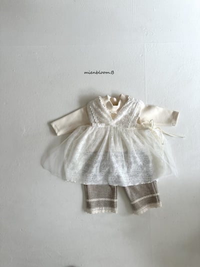 Bloom.b34｜(0m-24m/85cm-125cm) 磨毛蕾絲邊長褲15