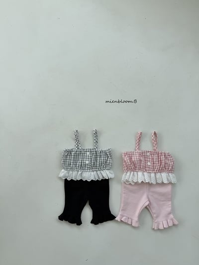 Bloom.b38｜(55cm-118cm) 格紋細肩短版背心14