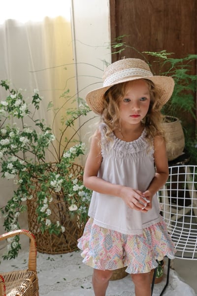 FLO26｜(75-140) 蕾絲胸皺背心15