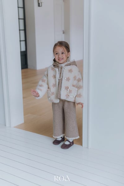 ROA01｜(80cm-120cm) 甜美小花絨毛外套5