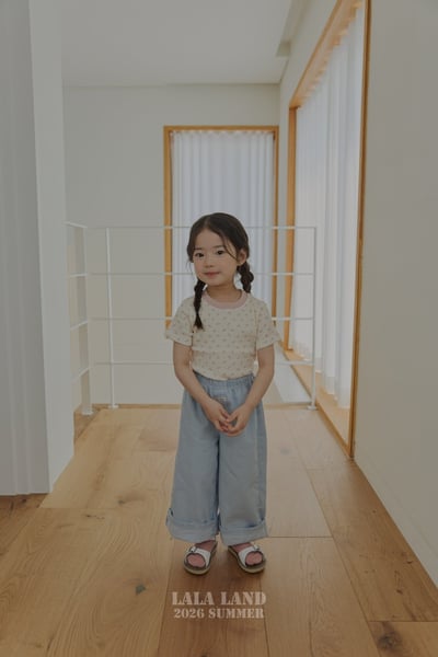 lala land68｜(75-120cm) 2色反摺直筒長褲14