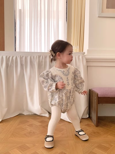 JE596｜(66cm-90cm) 藍色花藤包屁衣9