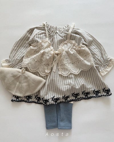 AOSTA30｜(6m-5y) 花卉壓紋/條紋洋裝17