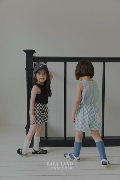 lala land69｜(75-120cm) 3色經典棋盤格紋短褲8