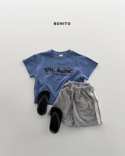 Bonito10｜(75cm-125cm) 3色雙線條運動短褲13