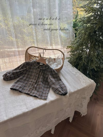 MONBEBE21｜(1y-8y) 冬季格紋滾邊襯衫9