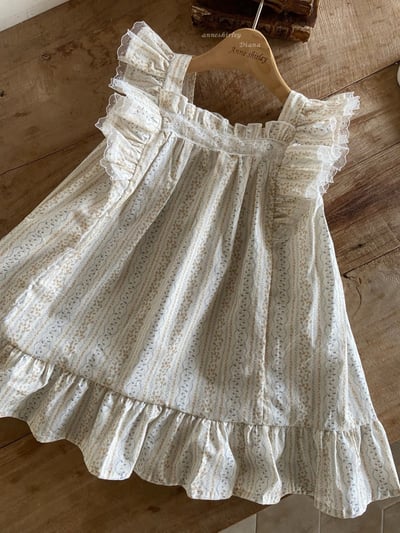 Anne Shirley28｜(1y-5y) 1色碎花荷葉飛袖洋裝7