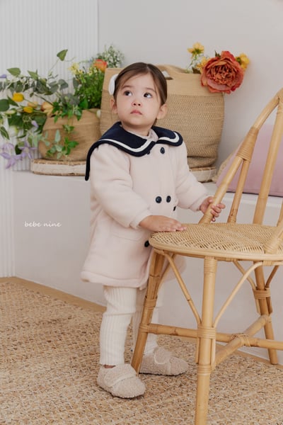 bebe nine30 (65cm-115cm) 1色海軍排釦大衣外套3