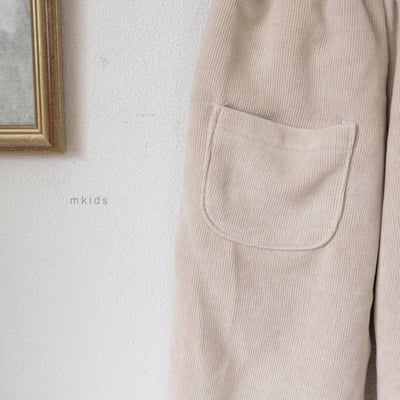 M-KIDS20｜(65-115cm) 2色燈心絨軟綿直筒長褲9