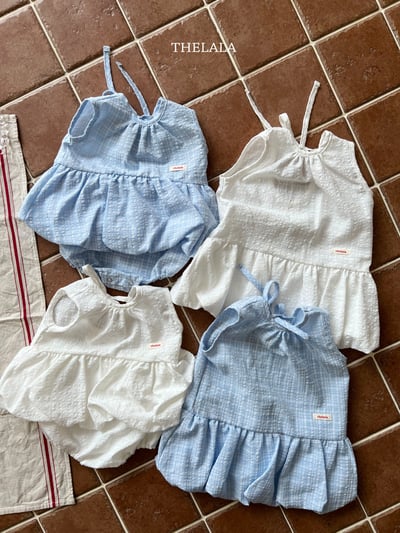 thelala67｜ (0m-18m) 無袖綁帶氣球洋裝包屁衣9