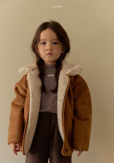 Lindo34｜(80cm-125cm) 高領條紋上衣11