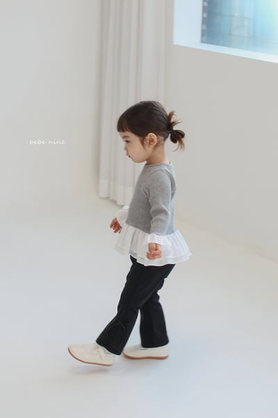 bebe nine07 (65-115) 3色荷葉裙擺上衣13