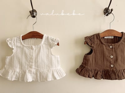 Valubebe 33｜(65-90cm) 泡泡袖方領襯衫5